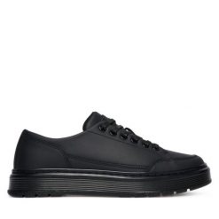 Półbuty Dr. Martens. Czarne eleganckie półbuty Dr. Martens, bez wzorów, bez obcasa, bez zapięcia. Za 699.99 zł.