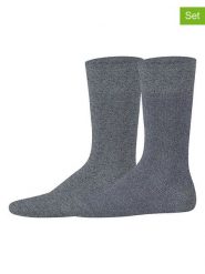 ESPRIT Skarpety (2 pary) "Piqué" w kolorze szaro-niebieskim rozmiar: 43-46. Niebieskie skarpety Esprit, bez wzorów, ze splotem. Za 32.95 zł.