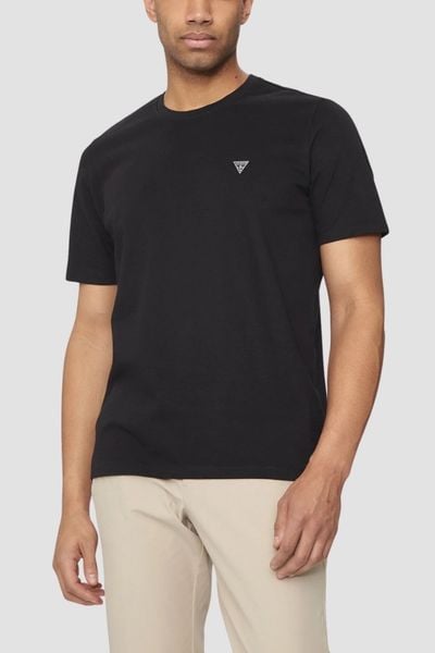 GUESS Granatowy bawełniany t-shirt męski Patch, Rozmiar XL. Niebieskie t-shirty Guess, m, z aplikacjami, z bawełny, bez kołnierzyka, bez ramiączek. W wyprzedaży za 89.99 zł.