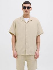 Jack & Jones Koszula "Easter" w kolorze beżowym rozmiar: XXL. Brązowe koszule Jack & Jones, xxl, bez wzorów, z bawełny, bez kołnierzyka, bez ramiączek. Za 84.01 zł.