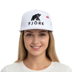 Czapka Trucker Fjork. Czarne czapki z daszkiem FJORK MERINO, na lato, bez wzorów, z bawełny. Za 129.00 zł.