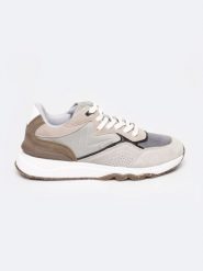 Sneakersy męskie ze skóry naturalnej szare RR174429 901. Szare buty sportowe casual BIG STAR, bez wzorów, ze skóry, bez zapięcia. W wyprzedaży za 229.99 zł.