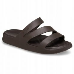 Klapki Dla Dorosłych Crocs Getaway Strappy. Brązowe klapki Crocs, z materiału. Za 139.99 zł.