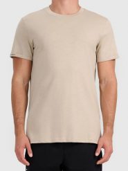 4F Koszulka w kolorze beżowym rozmiar: XL. Brązowe bezrękawniki 4F, xl, bez wzorów, z bawełny, bez kołnierzyka, bez ramiączek. Za 41.69 zł.