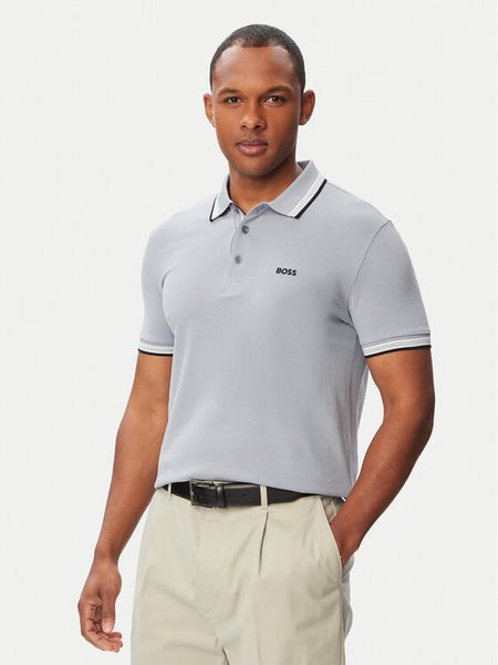 BOSS Polo Paddy 50469055 Zielony ciemny Regular Fit. Zielone koszulki polo Boss, m, bez wzorów, z bawełny, bez kołnierzyka, bez ramiączek. Za 449.99 zł.