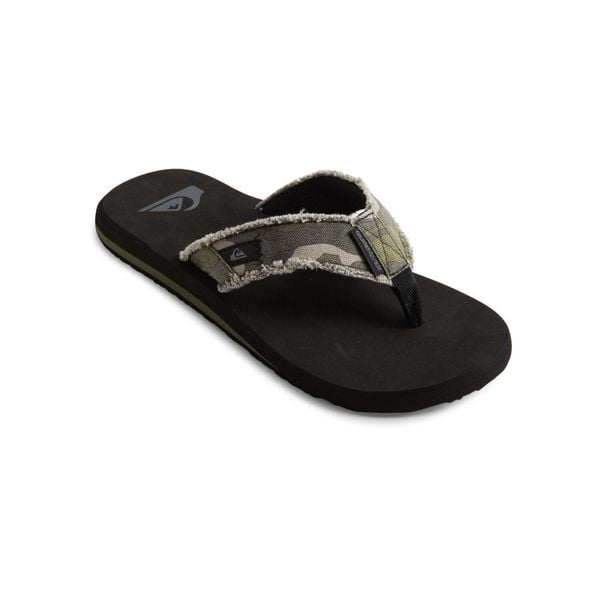 Japonki plażowe męskie Quiksilver Monkey Abyss. Zielone japonki Quiksilver, bez wzorów, z tkaniny. Za 109.99 zł.