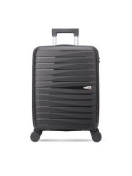 Semi Line Walizka kabinowa T5911-2 Czarny. Czarne walizki Semi-line, bez wzorów, z tworzywa sztucznego. Za 189.99 zł.