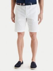 Tommy Hilfiger Szorty materiałowe Denton MW0MW42349 Biały Slim Fit. Białe szorty Tommy Hilfiger, m, bez wzorów, z bawełny. Za 369.99 zł.