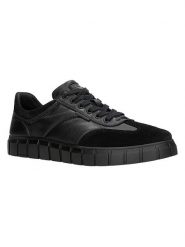 Wojas Skórzane sneakersy w kolorze czarnym rozmiar: 44. Czarne buty sportowe casual Wojas, bez wzorów, bez zapięcia. Za 329.42 zł.