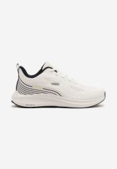 Biało-Granatowe Buty Sportowe Sneakersy z Siateczki na Piankowej Podeszwie Saralia. Białe buty sportowe casual Born2be, bez wzorów, z jeansu, bez zapięcia. W wyprzedaży za 119.99 zł.