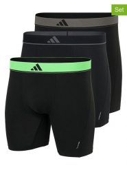 Adidas Bokserki (3 pary) w kolorze granatowo-czarnym rozmiar: S. Czarne bokserki Adidas, s, bez wzorów. Za 94.95 zł.