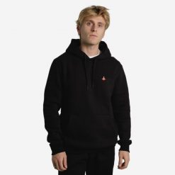 Bluza na deskorolkę z wytrzymałego materiału HD500 czarna. Czarne bluzy Decathlon, na zimę, m, bez wzorów, z bawełny, bez kaptura. Za 139.99 zł.