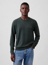 GAP Sweter w kolorze khaki rozmiar: S. Brązowe swetry nierozpinane GAP, s, bez wzorów, z bawełny, bez kołnierzyka, bez ramiączek. Za 99.95 zł.