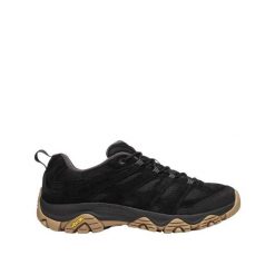 Buty trekkingowe Merrell Moab 3 Komfort Trwałość. Czarne buty turystyczne Merrell, bez wzorów, ze skóry, bez zapięcia, trekkingowe. Za 699.75 zł.