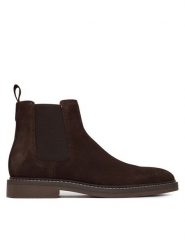 Guess Sztyblety FMTDOV SUE10 Brązowy. Brązowe botki sznurowane Guess, z aplikacjami, ze skóry, bez obcasa, bez zapięcia. Za 674.99 zł.