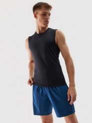 4F Spodenki treningowe z materiału z recyklingu męskie - granatowe XL. Niebieskie krótkie spodenki sportowe 4F, l, bez wzorów, z dzianiny. W wyprzedaży za 69.99 zł.