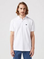 Wrangler Koszulka polo w kolorze białym rozmiar: XL. Białe koszulki polo sportowe Wrangler, xl, bez wzorów, z bawełny, bez kołnierzyka, bez ramiączek. Za 113.90 zł.