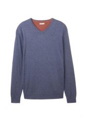 Cienki sweter z bawełny Tom Tailor. Niebieskie swetry nierozpinane bonprix, l, bez wzorów, z bawełny, bez kołnierzyka, bez ramiączek. Za 129.99 zł.