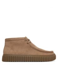 Clarks Półbuty Torhill Hi 26327244 Beżowy. Brązowe eleganckie półbuty Clarks, bez wzorów, ze skóry, bez obcasa, bez zapięcia. Za 519.99 zł.