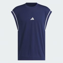 Koszulka adidas Basketball All-World Sleeveless Tank. Niebieskie buty do koszykówki Adidas, bez zapięcia, na fitness i siłownię. Za 129.00 zł.