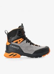 Buty trekkingowe męskie AKU Reactive GTX. Czarne buty turystyczne Aku, bez wzorów, z gore-texu, przed kolano, bez zapięcia, trekkingowe, gore-tex. Za 499.00 zł.