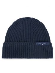 Tommy Jeans Czapka Tjm Linear Logo Beanie AM0AM14865 Granatowy. Niebieskie czapki zimowe Tommy Jeans, bez wzorów, z bawełny. Za 129.99 zł.