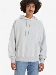 Levi´s Bluza w kolorze jasnoszarym rozmiar: L. Szare bluzy l, bez wzorów, z bawełny, z kapturem. Za 146.63 zł.