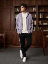 Rozpinana bluza dresowa z kapturem - szary. Szare bluzy z kapturem Sinsay, l, bez wzorów, z dresówki, z kapturem. Za 79.99 zł.