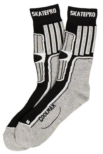 Odzież Skarpety unisex SkatePro Coolmax Inline Skarpety 2-Pak - Czarny - 37-39. Biała skarpety SKATEPRO, bez wzorów, z bawełny. Za 124.99 zł.