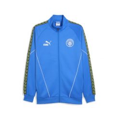 Męska kurtka Manchester City KING Anthem PUMA Hyperlink Blue Pro Green. Niebieskie kurtki Puma, m, bez wzorów, bez kaptura, do biegania. Za 399.00 zł.