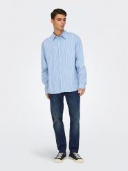 ONLY & SONS Dżinsy "Sweft" - Regular fit - w kolorze granatowym rozmiar: W29/L32. Niebieskie jeansy Only & Sons, l. Za 74.81 zł.