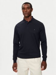 Tommy Hilfiger Polo MW0MW37317 Granatowy Regular Fit. Niebieskie koszulki polo sportowe Tommy Hilfiger, l, bez wzorów, z bawełny, bez kołnierzyka, bez ramiączek. Za 409.99 zł.