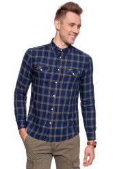 KOSZULA WRANGLER LS 2PKT FLAP SHIRT OLIVINE W5917ORFR 112129697. Niebieskie koszule Wrangler, m, bez wzorów, z bawełny, bez kołnierzyka, bez ramiączek. W wyprzedaży za 69.99 zł.