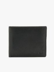 Czarny portfel męski. Czarne portfele Brawo sp. z o.o., bez wzorów, ze skóry. Za 119.99 zł.