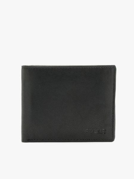 Czarny portfel męski. Czarne portfele Brawo sp. z o.o., bez wzorów, ze skóry. Za 119.99 zł.