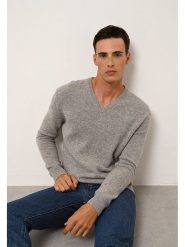 Just Cashmere Kaszmirowy sweter "Nathan" w kolorze szarym rozmiar: L. Szare swetry nierozpinane Just Cashmere, l, bez wzorów, z kaszmiru, bez kołnierzyka, bez ramiączek. Za 591.60 zł.