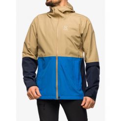 Kurtka przeciwdeszczowa męska Haglofs Finch Proof Jacket. Brązowe kurtki Haglöfs, m, bez wzorów, bez kaptura. Za 634.99 zł.