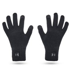 Rękawiczki męskie UNDER ARMOUR Halftime ekran dotykowy. Czarne rękawiczki Under Armour, bez wzorów. Za 158.00 zł.
