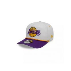 Czapka typu snapback New Era NBA Los Angeles Lakers. Białe czapki z daszkiem New Era, bez wzorów, z bawełny. Za 202.95 zł.