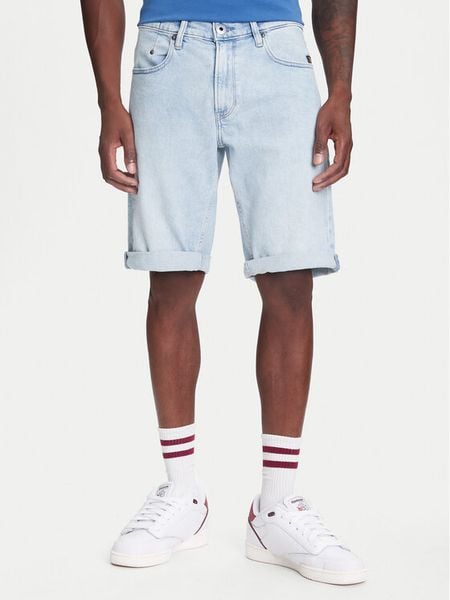G-Star Raw Szorty jeansowe Mosa D24430-D549 Niebieski Regular Fit. Niebieskie szorty G-Star Raw, m, bez wzorów, z bawełny, retro. Za 319.99 zł.