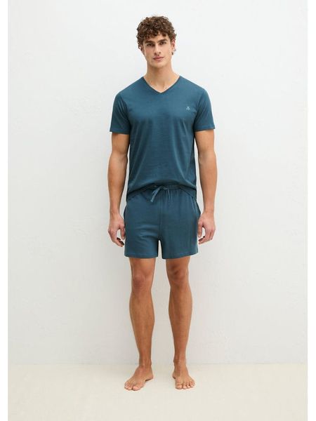 Marc O´Polo Bodywear Szorty dresowe w kolorze niebieskim rozmiar: M. Niebieskie krótkie spodenki sportowe m, bez wzorów, z dresówki. Za 69.95 zł.