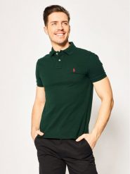 Polo Ralph Lauren Polo Core Replen 710795080 Zielony Slim Fit. Zielone koszulki polo Polo Ralph Lauren, m, bez wzorów, z bawełny, bez kołnierzyka, bez ramiączek. Za 409.99 zł.