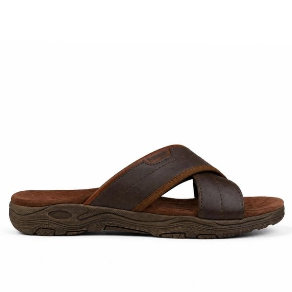 Klapki męskie Wrangler TRIPP SLIDER MEN LOW. Brązowe klapki Wrangler, z materiału. Za 159.00 zł.