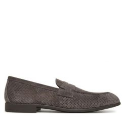 Półbuty Baldinini. Szare eleganckie półbuty Baldinini, bez wzorów, bez obcasa, bez zapięcia. Za 879.99 zł.