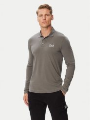 EA7 Emporio Armani Polo 8NPF15 PJVQZ U8085 Szary Regular Fit. Szare koszulki polo EA7 Emporio Armani, m, bez wzorów, z bawełny, bez kołnierzyka, bez ramiączek. Za 399.99 zł.