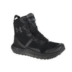 Buty trekkingowe męskie, Under Armour Micro G Valsetz. Czarne buty trekkingowe Under Armour, bez wzorów, bez zapięcia. Za 541.85 zł.