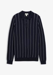 Sweter z cienkiej dzianiny, regular fit. Niebieskie swetry nierozpinane bonprix, m, bez wzorów, z dzianiny, bez kołnierzyka, bez ramiączek. Za 99.99 zł.