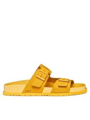 Geox Klapki U Parnaiba U651KA 00022 C2000 Żółty. Żółte klapki Geox, ze skóry. Za 359.99 zł.