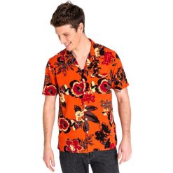 LEE ZIP OVERSHIRT MĘSKA KOSZULA WZORY KRÓTKI RĘKAW BURNED RED L66DOCLB 112116358. Czerwone koszule Lee, l, bez wzorów, bez kołnierzyka, bez ramiączek. Za 149.99 zł.
