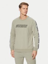 Guess Bluza Z4GQ24 K6ZS1 Zielony Regular Fit. Zielone bluzy Guess, m, z aplikacjami, z bawełny, bez kaptura. Za 219.99 zł.